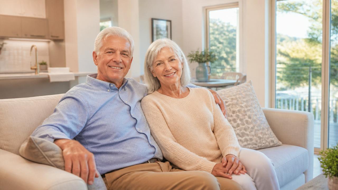 Happy senior couple in their Ontario home